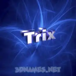 trix in Plasma style - 3D name wallpaper