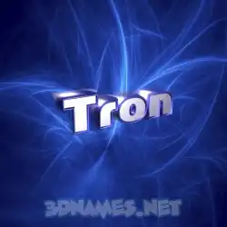 tron in Plasma style - 3D name wallpaper
