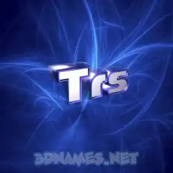 trs in Plasma style - 3D name wallpaper