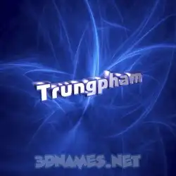 trungpham in Plasma style - 3D name wallpaper