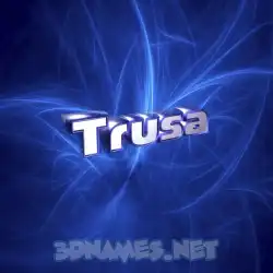 trusa in Plasma style - 3D name wallpaper