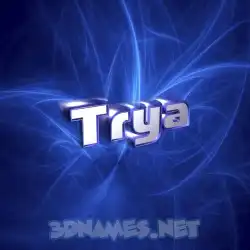 trya in Plasma style - 3D name wallpaper