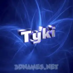 tyki in Plasma style - 3D name wallpaper