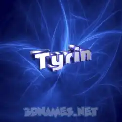 tyrin in Plasma style - 3D name wallpaper