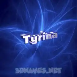 tyrina in Plasma style - 3D name wallpaper