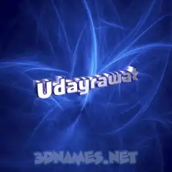 udayrawat in Plasma style - 3D name wallpaper