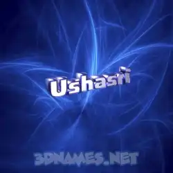 ushasri in Plasma style - 3D name wallpaper