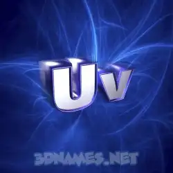 uv in Plasma style - 3D name wallpaper