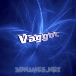 vaggoc in Plasma style - 3D name wallpaper