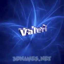 valeri in Plasma style - 3D name wallpaper