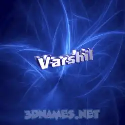 varshil in Plasma style - 3D name wallpaper