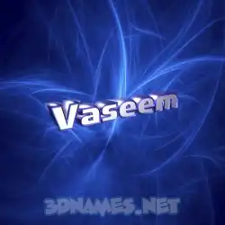 vaseem in Plasma style - 3D name wallpaper