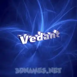 vedant in Plasma style - 3D name wallpaper