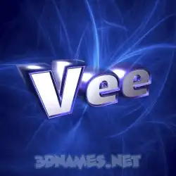 vee in Plasma style - 3D name wallpaper