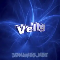 velly in Plasma style - 3D name wallpaper