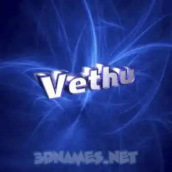 vethu in Plasma style - 3D name wallpaper
