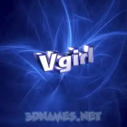 vgirl in Plasma style - 3D name wallpaper