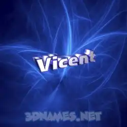 vicent in Plasma style - 3D name wallpaper