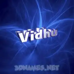 vidhu in Plasma style - 3D name wallpaper