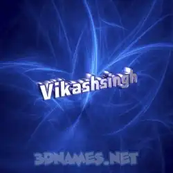 vikashsingh in Plasma style - 3D name wallpaper