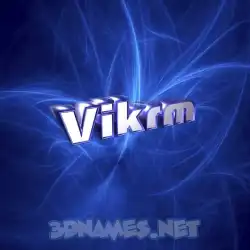 vikrm in Plasma style - 3D name wallpaper