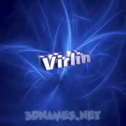 virlin in Plasma style - 3D name wallpaper