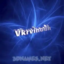 vkrvinodh in Plasma style - 3D name wallpaper