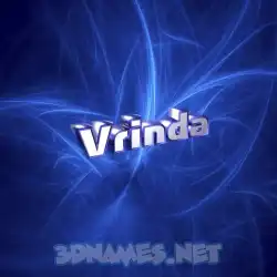 vrinda in Plasma style - 3D name wallpaper