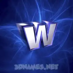 w in Plasma style - 3D name wallpaper