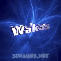 wakas in Plasma style - 3D name wallpaper