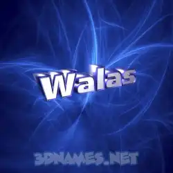 walas in Plasma style - 3D name wallpaper