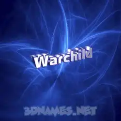 warchild in Plasma style - 3D name wallpaper