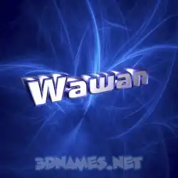 wawan in Plasma style - 3D name wallpaper