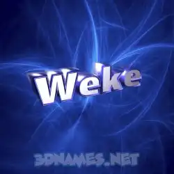 weke in Plasma style - 3D name wallpaper