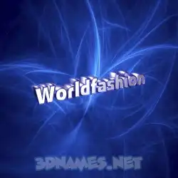 worldfashion in Plasma style - 3D name wallpaper
