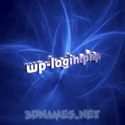 wp-login.php in Plasma style - 3D name wallpaper