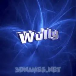 wully in Plasma style - 3D name wallpaper