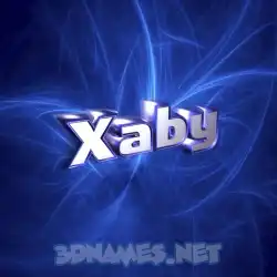 xaby in Plasma style - 3D name wallpaper
