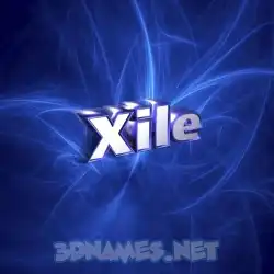 xile in Plasma style - 3D name wallpaper