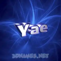 yae in Plasma style - 3D name wallpaper