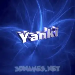 yanki in Plasma style - 3D name wallpaper