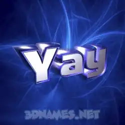 yay in Plasma style - 3D name wallpaper