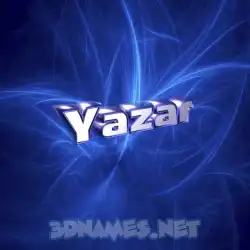 yazar in Plasma style - 3D name wallpaper