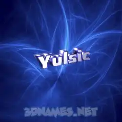 yulsic in Plasma style - 3D name wallpaper