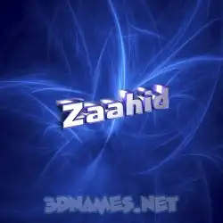 zaahid in Plasma style - 3D name wallpaper