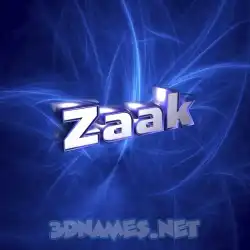 zaak in Plasma style - 3D name wallpaper