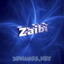 zaibi in Plasma style - 3D name wallpaper
