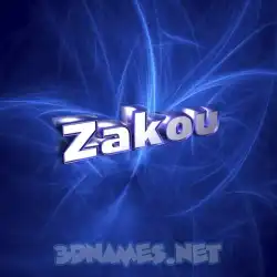zakou in Plasma style - 3D name wallpaper