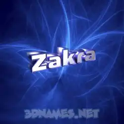 zakra in Plasma style - 3D name wallpaper