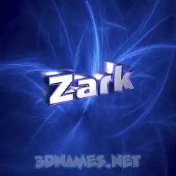 zark in Plasma style - 3D name wallpaper